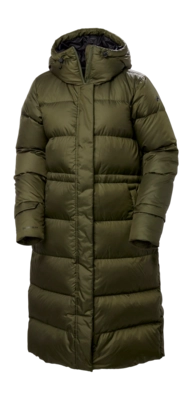 Jas Helly Hansen Women Essence Long Down Coat Utility Green Regular Fit