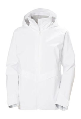 Jas Helly Hansen Women HP Racing Hooded Jacket White HELLY TECH Protection
