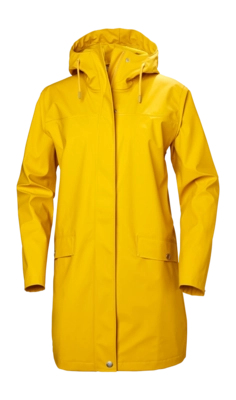 Jas Helly Hansen Women Moss Rain Coat Essential Yellow Regular Fit
