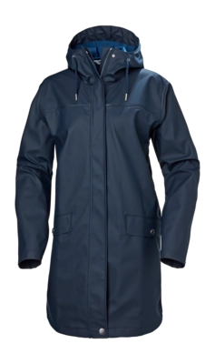 Jas Helly Hansen Women Moss Rain Coat Navy Regular Fit