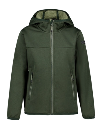 Jas Icepeak Kids Koloa Jr Dark Green Softshell Hoodie Regular Fit