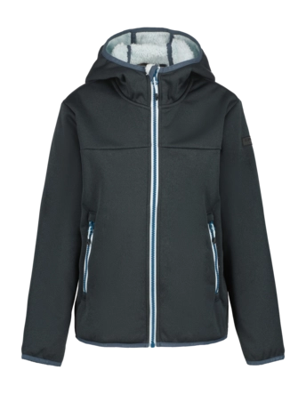 Jas Icepeak Kids Koloa Jr Lead-Grey Softshell Hoodie Regular Fit