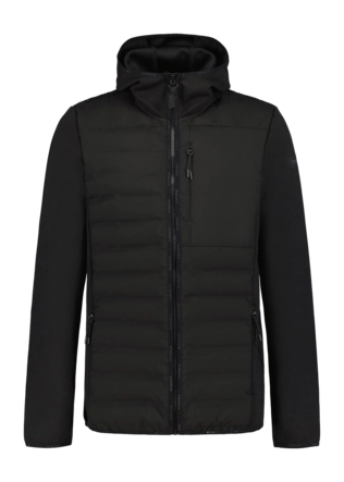 Jas Icepeak Men Albie Basic Black Hybrid Midlayer Regular Fit