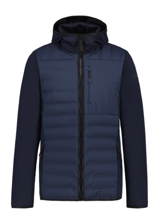 Jas Icepeak Men Albie Hybrid Midlayer Dark Blue Regular Fit