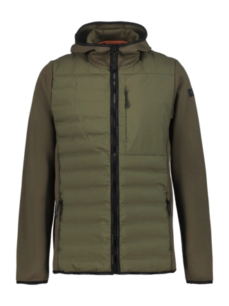 Jas Icepeak Men Albie Olive Hybrid Midlayer Regular Fit