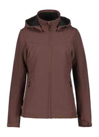 Jas Icepeak Women Brenham Chocolate Brown Softshell Jacket Normale pasvorm