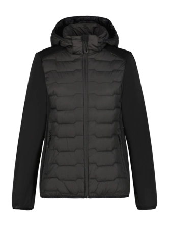 Jas Icepeak Women Burlison Black Hybrid Basic Regular Fit