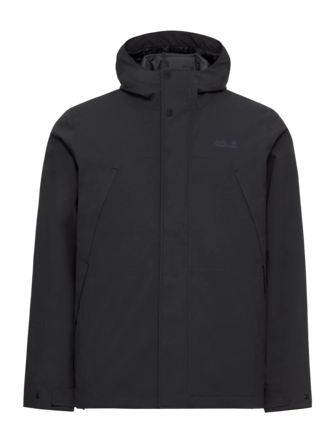 Jas Jack Wolfskin Men Cold Camp 3 in 1 Black Regular Fit