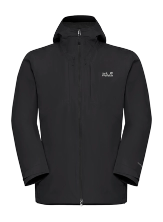 Jas Jack Wolfskin Men Icecape 3 in 1 Down RDS Black Regular Fit