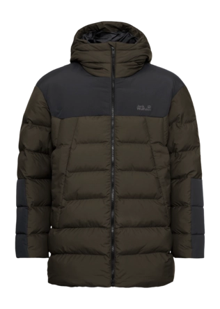 Jas Jack Wolfskin Men Icy Hollow Hooded Obsidian Moss Regular Fit