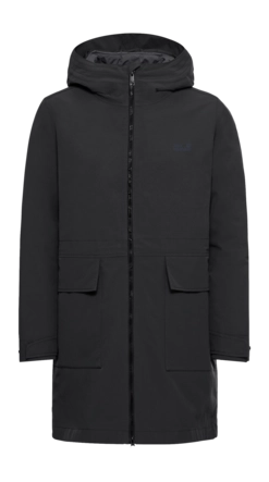 Jas Jack Wolfskin Women 3 in 1 Nabur Coat Black Regular Fit