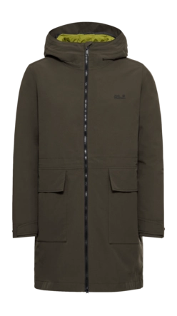 Jas Jack Wolfskin Women 3 in 1 Nabur Coat Obsidian Moss Regular Fit