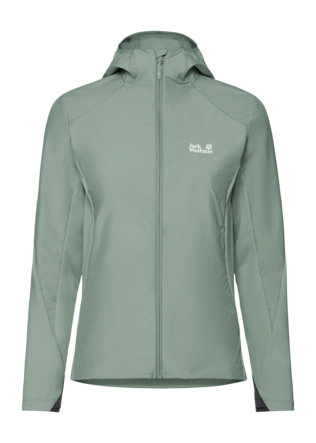 Jas Jack Wolfskin Women Astrotrail Hooded Hybrid Green Zinnia Slim fit