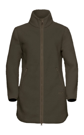 Jas Jack Wolfskin Women High Curl Coat Obsidian Moss Regular Fit