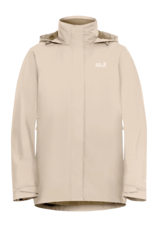 Jas Jack Wolfskin Women Rotwand 3 in 1 Oyster Regular Fit