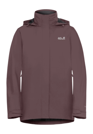Jas Jack Wolfskin Women Rotwand 3 in 1 Sheer Plum Regular fit