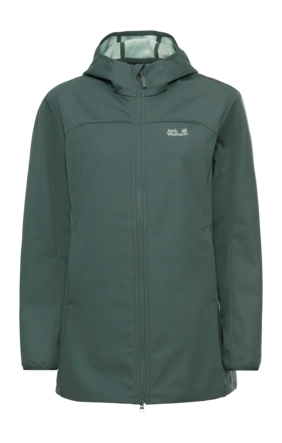 Jas Jack Wolfskin Women Windhain 2 Coat Sago Palm Regular Fit