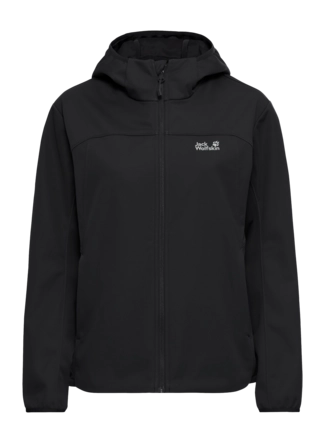 Jas Jack Wolfskin Women Windhain 2 Hoody Black Regular Fit