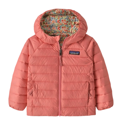 Jas Patagonia Baby Reversible Down Sweater Hoody Tiny World: Lichen Green