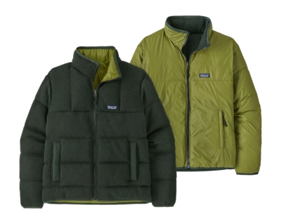 Jas Patagonia Men Reversible Down Better Sweater Old Growth Green