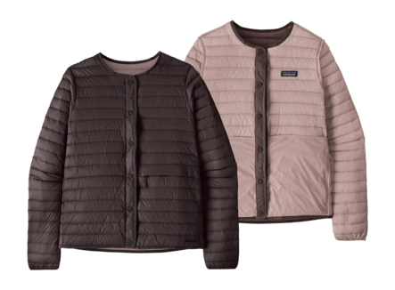 Jas Patagonia Women LW Reversible Down Sweater Cardigan Den Brown 221 g