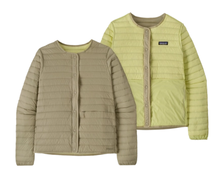 Jas Patagonia Women LW Reversible Down Sweater Cardigan Weathered Stone 221 g