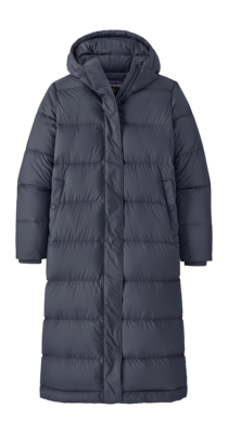 Jas Patagonia Women Silent Down Long Parka Sunken Blue