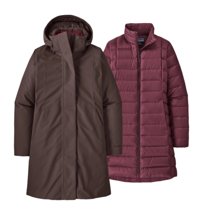 Jas Patagonia Women Tres 3-in-1 Parka Den Brown Regular Fit