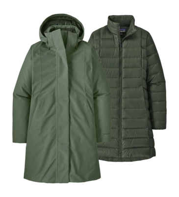 Jas Patagonia Women Tres 3-in-1 Parka Old Growth Green