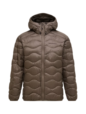 Jas Peak Performance Men Helium Down Hood Jacket Terrain Tan Regular Fit