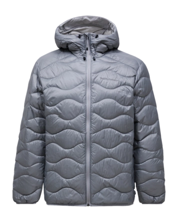 Jas Peak Performance Men Helium Down Hood Light Grey/Antarctica Regular Fit