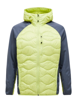 Jas Peak Performance Men Helium Down Hybrid Hood Crystal Green Mountain Mist Slim fit