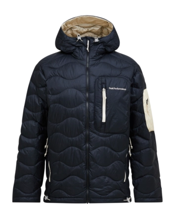 Jas Peak Performance Men Helium Utility Down Hood Black/Sand Fog Relaxed fit