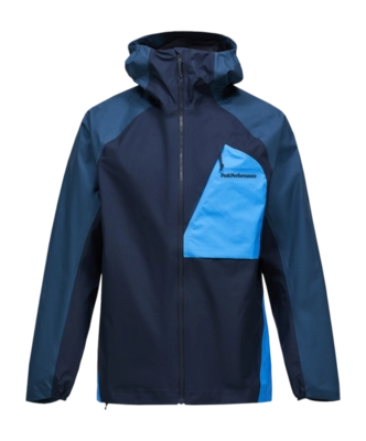 Jas Peak Performance Men Trail HIPE 3L Shell Jacket Mountain Lake Blue Shadow Regular Fit