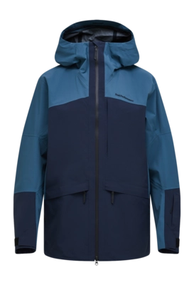 Jas Peak Performance Men Vertec Hipe Shell Jacket Blue Shadow Mountain Lake Loose Fit