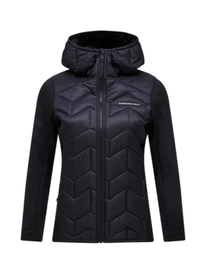 Jas Peak Performance Women Elevate Insulated Hybrid Hood Jacket Black Regular Fit