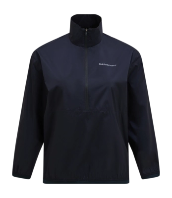 Jas Peak Performance Women Half Zip Wind Jacket Black Loose Fit