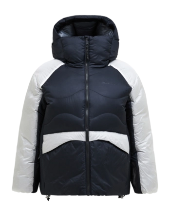 Jas Peak Performance Women Helium Diamond Fuse Down Hood Black/Antarctica Loose fit