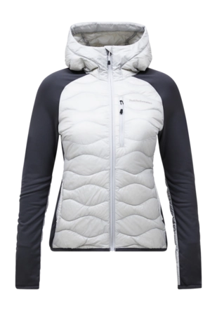 Jas Peak Performance Women Helium Hybrid Down Hood Antarctica/Motion Grey Slim Fit