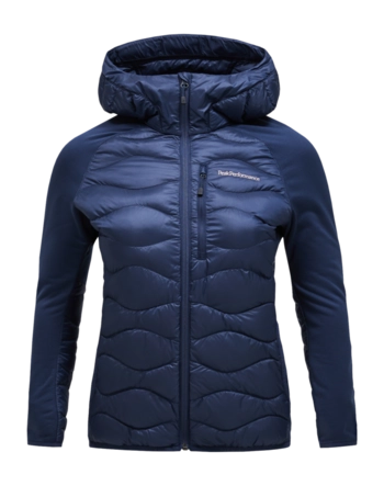 Jas Peak Performance Women Helium Hybrid Down Hood Blue Shadow Slim Fit