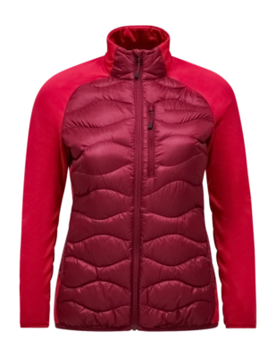 Jas Peak Performance Women Helium Hybrid Down Jacket Vertical Zenith Tech Burgundy Slim fit