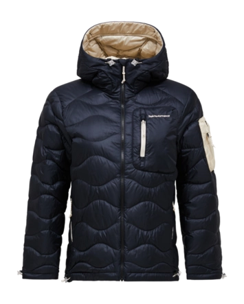 Jas Peak Performance Women Helium Utility Down Hood Black/Sand Fog Relaxed Fit