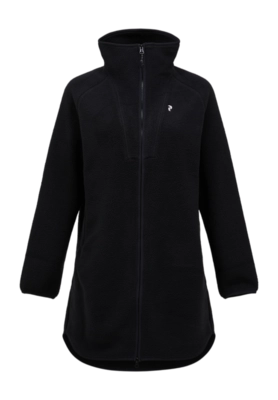 Jas Peak Performance Women NatureRush Pile Long Half Zip Black Black Loose fit