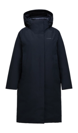 Jas Peak Performance Women Treeline HIPE 2L Down Shell Parka Black Relaxed Fit