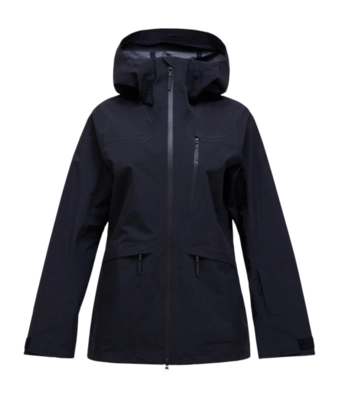 Jas Peak Performance Women Vertec Hipe Shell Jacket Black Loose fit