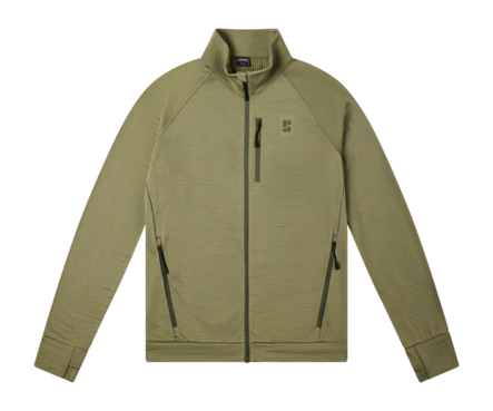 Jas Poederbaas Men FS Waffle Jacket Olive Green 220 g/m²