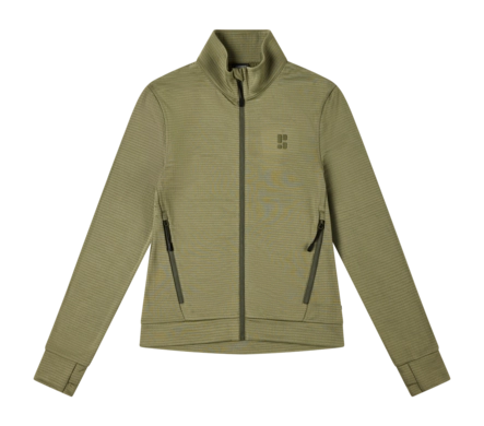 Jas Poederbaas Women FS Waffle Jacket Olive Green Regular Fit