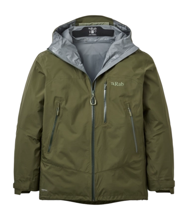 Jas Rab Men Downpour Mountain Jacket Army Regular Fit