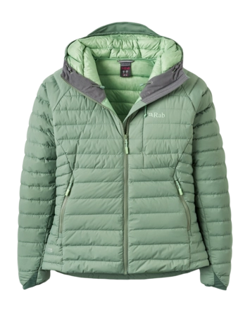 Jas Rab Women Microlight Windstopper Hoody Dark Fig Green Regular Fit