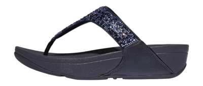 Sandals FitFlop Women Lulu Crystal-Mix Toe-Post Sandals Midnight Navy